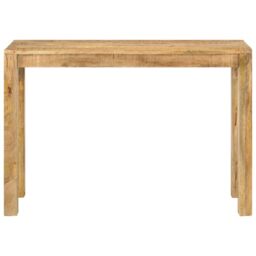 Berkfield Home Console Table 110x35x76 cm Rough Mango Wood in Brown - Size: 110 x 35 x 76 cm - thumbnail 2