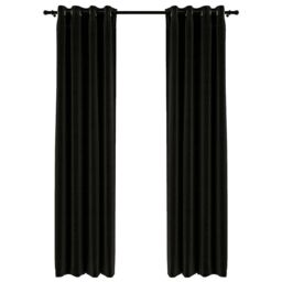 Berkfield Home Linen-Look Blackout Curtains 2 pcs Anthracite 140x245cm - Size: 140x245 cm - thumbnail 2