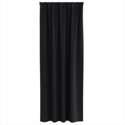 Berkfield Home Curtains with Curtains 2 pcs Black 260 x 140 cm Polyester - thumbnail 3