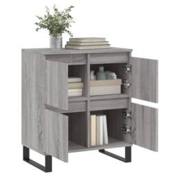 Berkfield Home Sideboard Grey Sonoma 60x35x70 cm Engineered Wood - Size: 60 x 35 x 70 cm - thumbnail 4