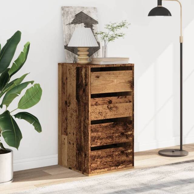 Berkfield Home Classic Corner Chest of Drawers Old Wood 40x41x76 cm Engineered Wood in Brown - Size: 40 x 41 x 76 cm - image 1