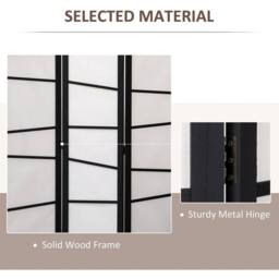 NESTLUNE Folding Room Divider 3 Panel Privacy Screen Protector in Black - thumbnail 5