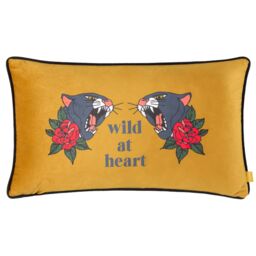 Furn Inked Wild Animal Cushion in Gold - Size: 30 cm x 50 cm - thumbnail 1