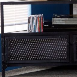 Indian Hub Ascot Corner TV Unit - Wood - L50 x W110 x H60 cm in Brown - thumbnail 2