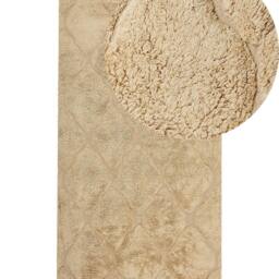Wyld and Coco Moroccan Beige Cotton Hand-Tufted Rug 80x150 cm with Tassels - Size: 80 cm x 150 cm - thumbnail 2