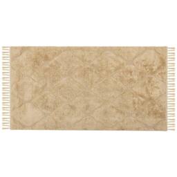Wyld and Coco Moroccan Beige Cotton Hand-Tufted Rug 80x150 cm with Tassels - Size: 80 cm x 150 cm - thumbnail 3