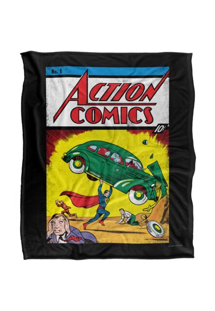 Superman Action No. 1 Silky Touch Super Soft Throw Blanket 152 X 127 cm in White - image 1