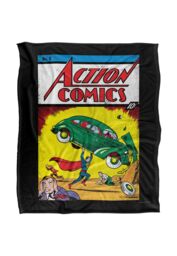 Superman Action No. 1 Silky Touch Super Soft Throw Blanket 152 X 127 cm in White - thumbnail 1