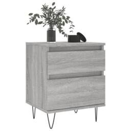 Berkfield Home Bedside Cabinet Grey Sonoma 40x35x50 cm Engineered Wood - Size: 40 x 35 x 50 cm - thumbnail 4