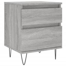 Berkfield Home Bedside Cabinet Grey Sonoma 40x35x50 cm Engineered Wood - Size: 40 x 35 x 50 cm - thumbnail 2