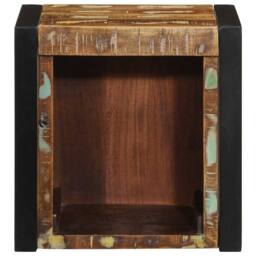 Berkfield Home Bedside Cabinet Multicolour 40x35x40 cm Solid Wood Reclaimed - Size: 40 x 35 x 40 cm - thumbnail 4