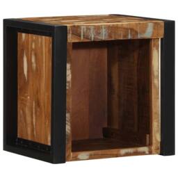 Berkfield Home Bedside Cabinet Multicolour 40x35x40 cm Solid Wood Reclaimed - Size: 40 x 35 x 40 cm - thumbnail 2