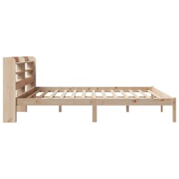 Berkfield Home Bed Frame without Mattress 200x200 cm Solid Wood Pine in Brown - thumbnail 5