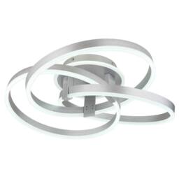 Netlighting Herwig Semi Ceiling Light Aluminium LED Dimmable 2700-6000K Remote in Grey - thumbnail 5