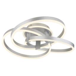Netlighting Herwig Semi Ceiling Light Aluminium LED Dimmable 2700-6000K Remote in Grey - thumbnail 1