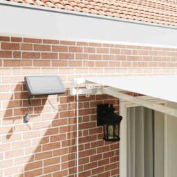 Berkfield Home Manual Retractable Awning with LED White 400x300 cm - thumbnail 4