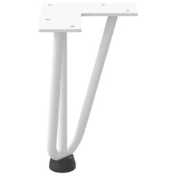 Berkfield Home Hairpin Table Legs 4 pcs White 20 cm Solid Steel - thumbnail 6