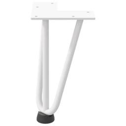 Berkfield Home Hairpin Table Legs 4 pcs White 20 cm Solid Steel - thumbnail 5