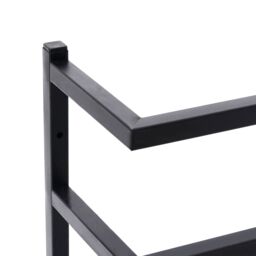 Berkfield Home Towel Rack Black 24x12x48 cm Steel - Size: 24 x 12 x 48 cm - thumbnail 6