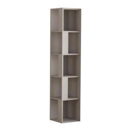 Decortie Piano' Modern Corner Bookcase Display Unit 158.9cm in Grey - Size: 1 Pack - thumbnail 2