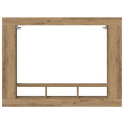 Berkfield Home TV Cabinet Wall-Mounted Artisan Oak 152x22x113 cm in Brown - Size: 152 x 22 x 113 cm - thumbnail 5