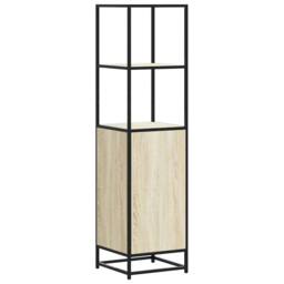 Berkfield Home Highboard Sonoma Oak 35.5x35x139 cm Engineered Wood & Metal in Light Tan - thumbnail 7