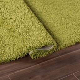 Smart Living Soft Fluffy 5cm Thick Pile Shaggy Area Rugs for Living Room, Bedroom in Green - Size: 60 cm x 110 cm - thumbnail 4
