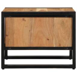Berkfield Home Coffee Table 50x50x38 cm Solid Wood Acacia in Brown - Size: 50 x 50 x 38 cm - thumbnail 5
