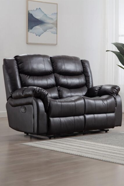 More4Homes Seattle 2 Seater Electric High Back Bonded Leather Recliner Sofa in Brown - image 1