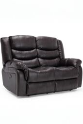 More4Homes Seattle 2 Seater Electric High Back Bonded Leather Recliner Sofa in Brown - thumbnail 2