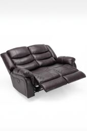 More4Homes Seattle 2 Seater Electric High Back Bonded Leather Recliner Sofa in Brown - thumbnail 3
