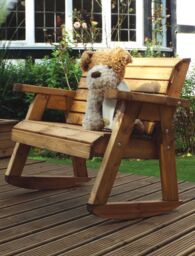 Charles Taylor Trading Little Fella's Bench Rocker in Brown - thumbnail 2