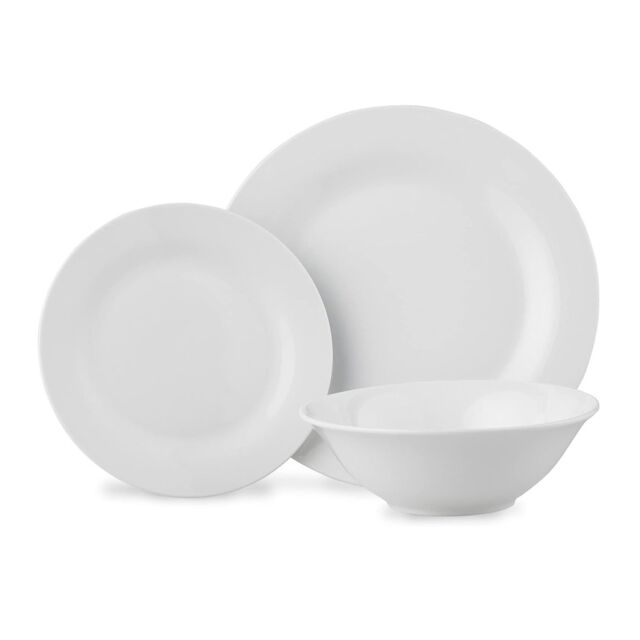 Glim & Glam Dinner Set 12 Piece Porcelain Dinnerware in White - image 1