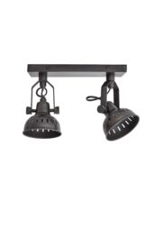 Industville Swivel Spotlight Flush Mount, Double, Pewter in Dark Grey - thumbnail 6