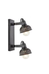 Industville Swivel Spotlight Flush Mount, Double, Pewter in Dark Grey - thumbnail 5