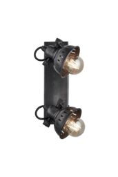 Industville Swivel Spotlight Flush Mount, Double, Pewter in Dark Grey - thumbnail 4