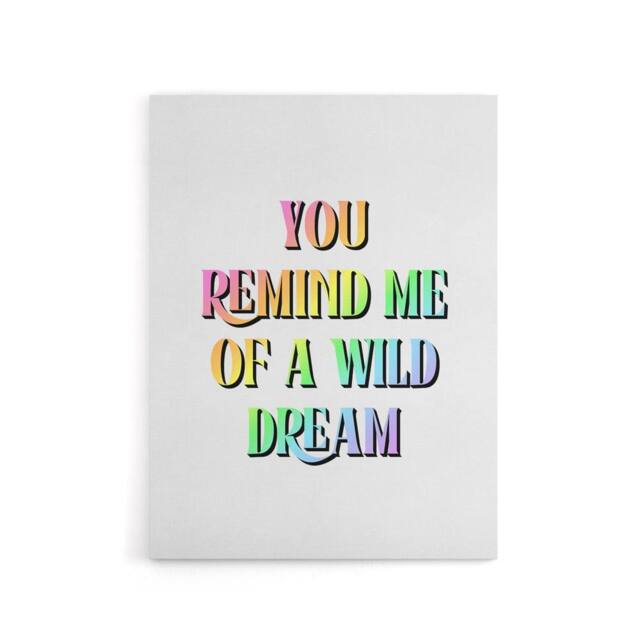 "Artery8 You Remind Me Of A Wild Dream Bright Colourful Canvas Wall Art Print - Size: W24"" x H32""" - image 1