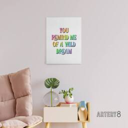 "Artery8 You Remind Me Of A Wild Dream Bright Colourful Canvas Wall Art Print - Size: W24"" x H32""" - thumbnail 3