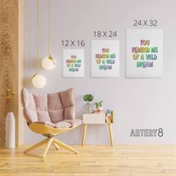 "Artery8 You Remind Me Of A Wild Dream Bright Colourful Canvas Wall Art Print - Size: W24"" x H32""" - thumbnail 4