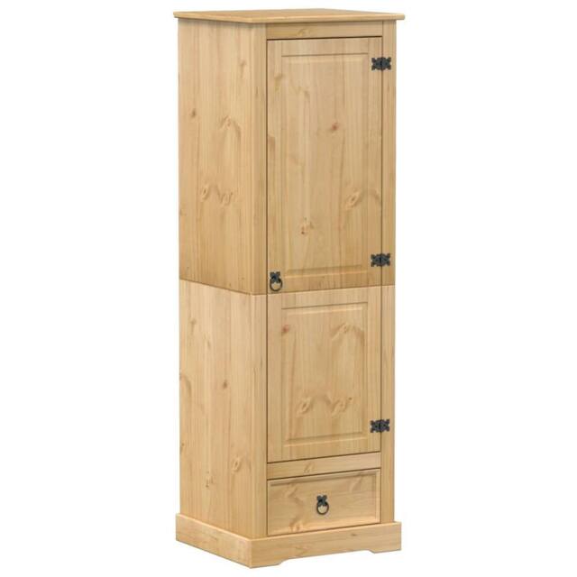Berkfield Home Wardrobe Corona 55x50x170 cm Solid Wood Pine in Brown - Size: 55 x 50 x 170 cm - image 1