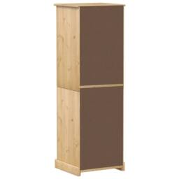 Berkfield Home Wardrobe Corona 55x50x170 cm Solid Wood Pine in Brown - Size: 55 x 50 x 170 cm - thumbnail 6