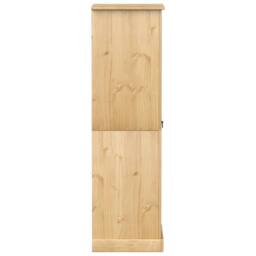 Berkfield Home Wardrobe Corona 55x50x170 cm Solid Wood Pine in Brown - Size: 55 x 50 x 170 cm - thumbnail 5