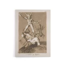 "Artery8 Up & Down Los Caprichos Francisco Goya Canvas Wall Art Print in Grey - Size: W12"" x H16""" - thumbnail 1