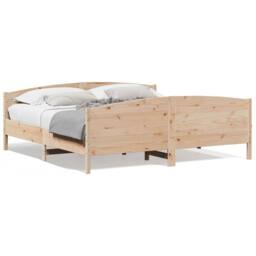 Berkfield Home Beautiful Bed Frame without Mattress 180x200 cm Super King Solid in Light Tan - thumbnail 3