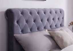 Flintshire Furniture Ltd Whitford Side Opening Ottoman Bed Frame in Grey - Size: King - thumbnail 4