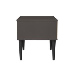 Ready Assembled 2 U Fuji 1 Drawer Bedside (Ready Assembled) in Grey - thumbnail 3