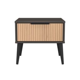 Ready Assembled 2 U Fuji 1 Drawer Bedside (Ready Assembled) in Grey - thumbnail 2
