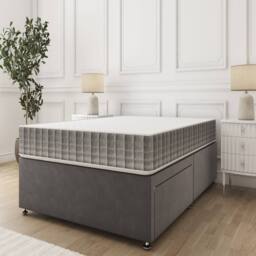 Sloomy Essentials Grey Square Bonnell Hybrid Quilted Spring Mattress 15cm in White - Size: Double - thumbnail 5