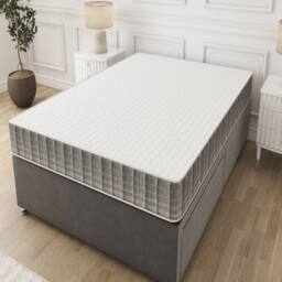 Sloomy Essentials Grey Square Bonnell Hybrid Quilted Spring Mattress 15cm in White - Size: Double - thumbnail 6