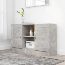 Berkfield Home Sideboard Concrete Grey 120x30.5x70 cm Engineered Wood - thumbnail 1